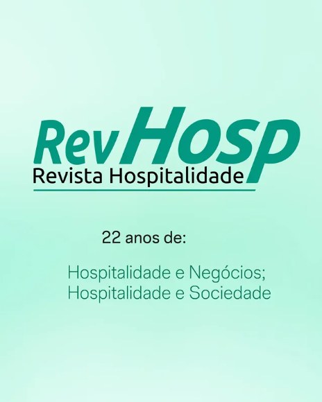 Revista Hospitalidade (RevHosp) tem mais de 20 anos